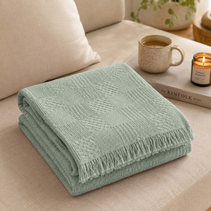 Agha Home Patch Cotton Jacquard Sofa Throw – 180×200 cm