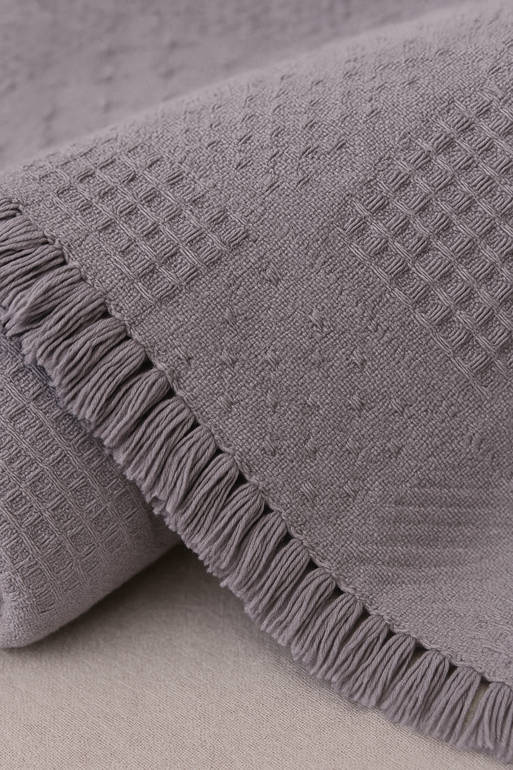 Solid Cotton Throw Blanket