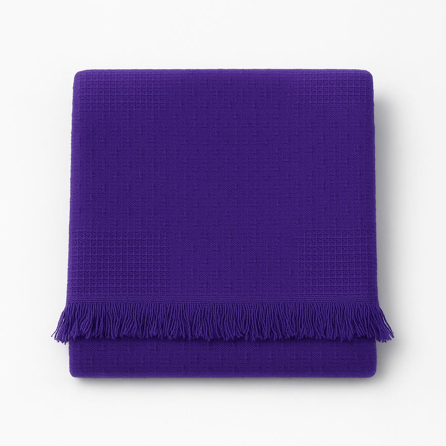 Agha Home Solid Poly Cotton Bed Throw