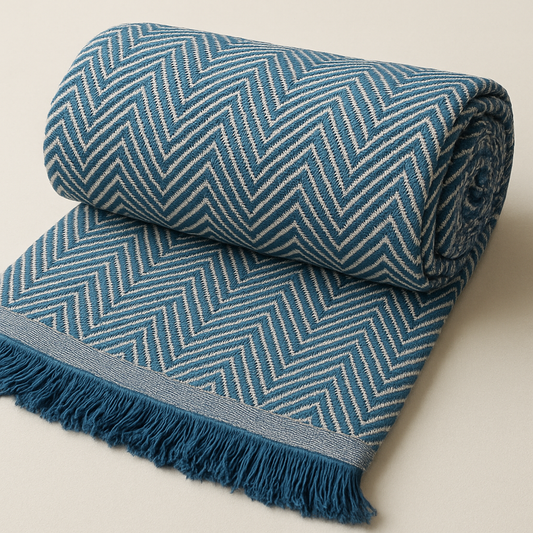 Agha Home Balanced Comfort Zigzag Bed Throw – 240×260 cm