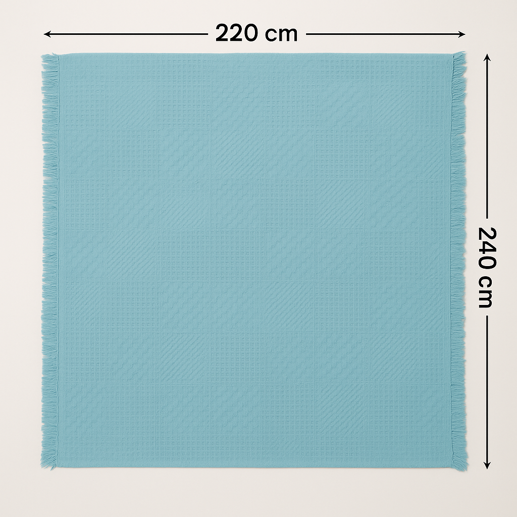 Solid Cotton Throw Blanket