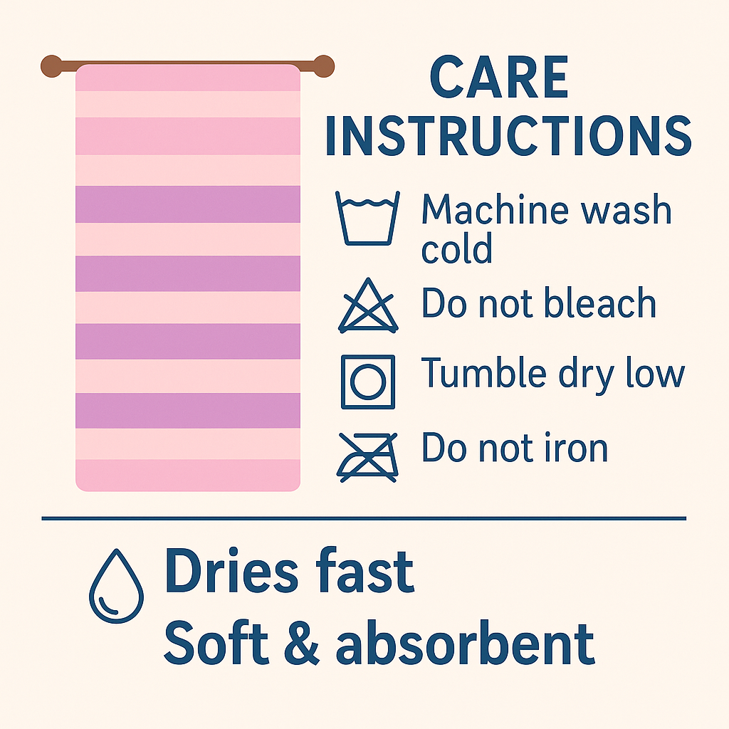 Printed Beach Towel - Microfiber