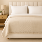 Solid Cotton Throw Blanket