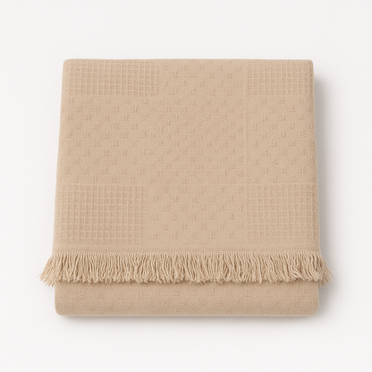 Honeycomb Bed/Sofa Throw - Solid - Poly Cotton- King/Twin