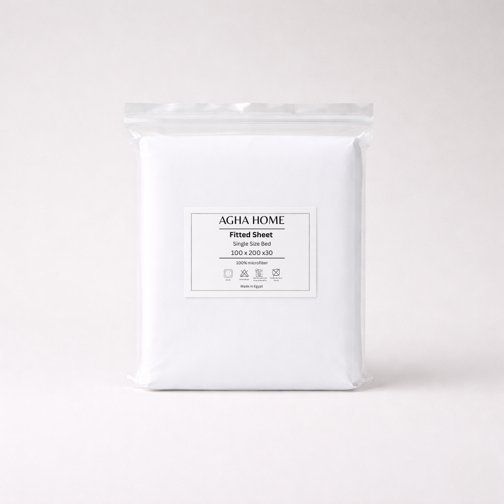 Agha Home Essential Comfort Microfiber Solid Fitted Sheets