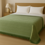 Decorative Herringbone Throw Blanket with Fringe,Cotton Blend