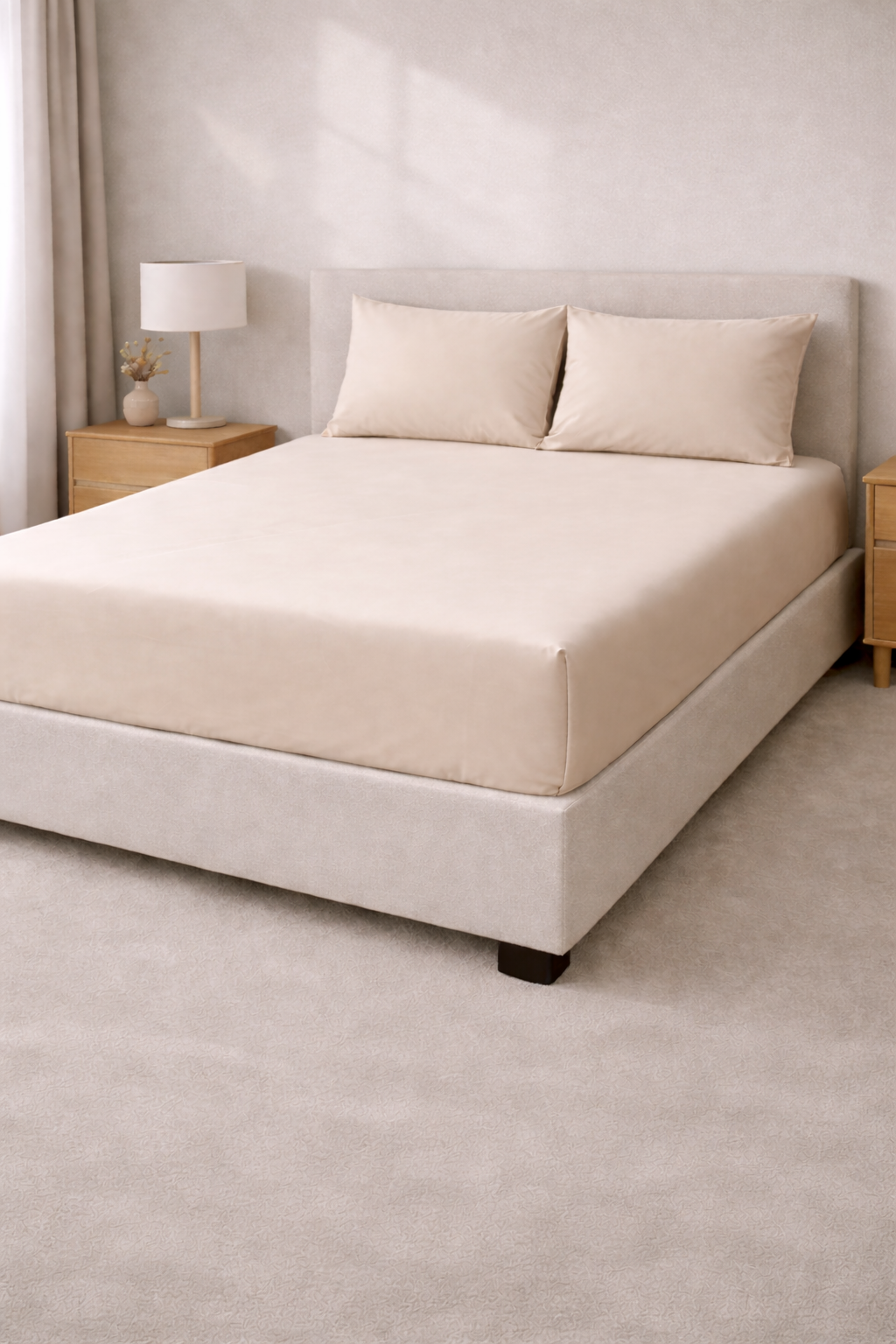 Agha Home Essential Comfort Microfiber Solid Fitted Sheets