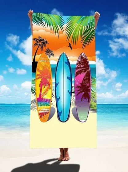 Printed Beach Towel - Microfiber