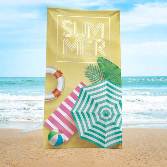 Printed Beach Towel - Microfiber