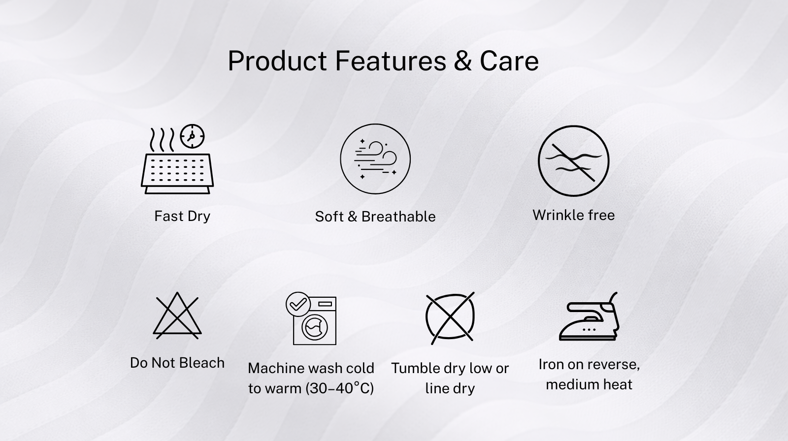 Fitted sheet - Microfiber - Stripe - White