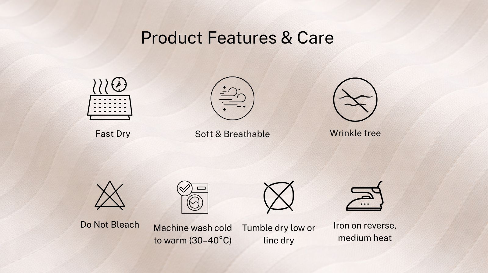 Fitted sheet - Microfiber - Stripe - Off-White