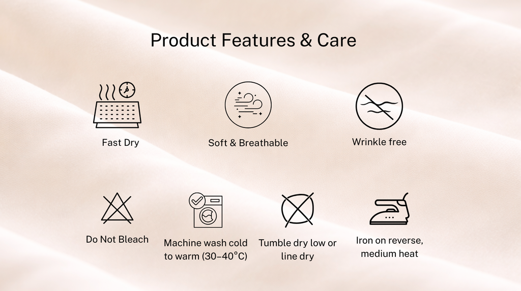 Fitted sheet - Microfiber - Solid - Off-white