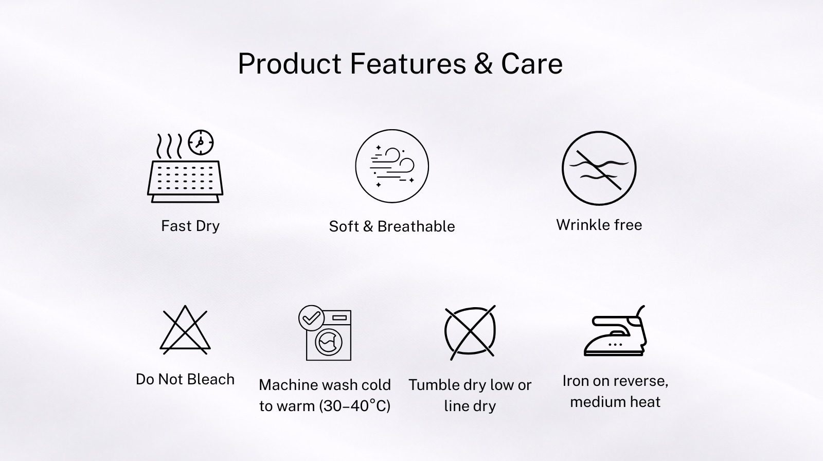 Fitted sheet - Microfiber - Solid - White