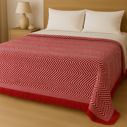 Agha Home Balanced Comfort Zigzag Bed Throw – 240×260 cm