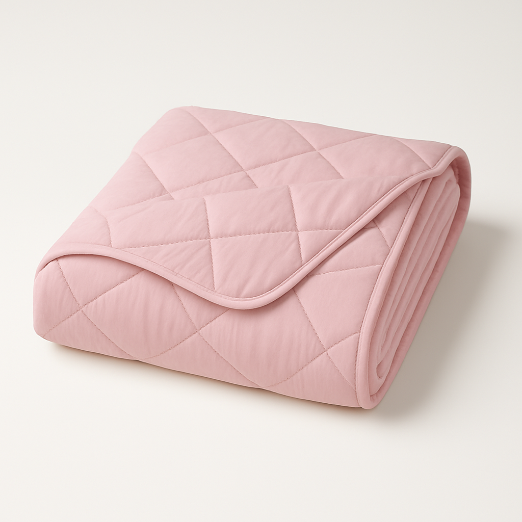 Quilted Coverlet, Diamond Pattern, Lightweight Bed Cover.