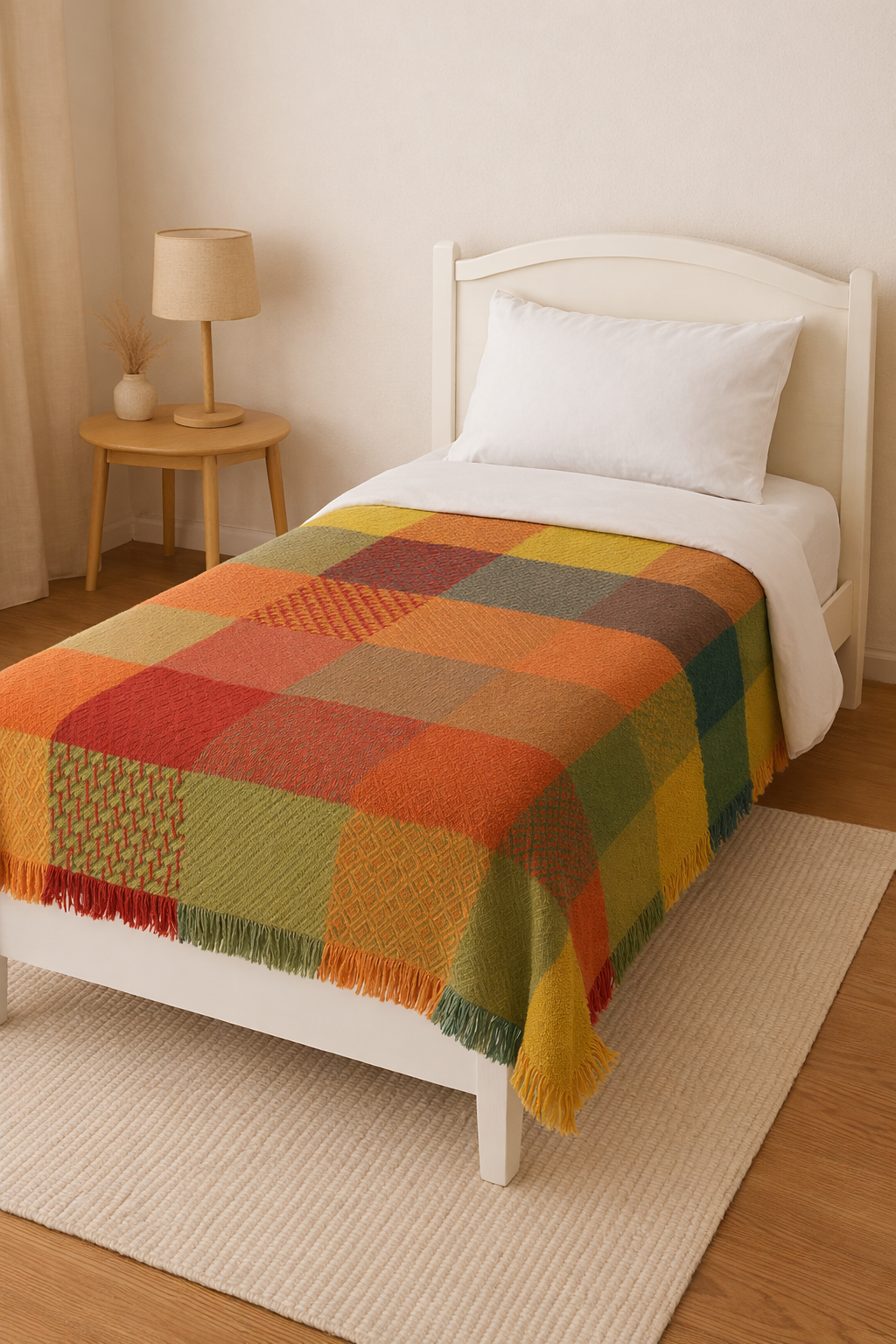 Patchwork Bed/Sofa Throw - Multicolor - King/Twin Bed Size