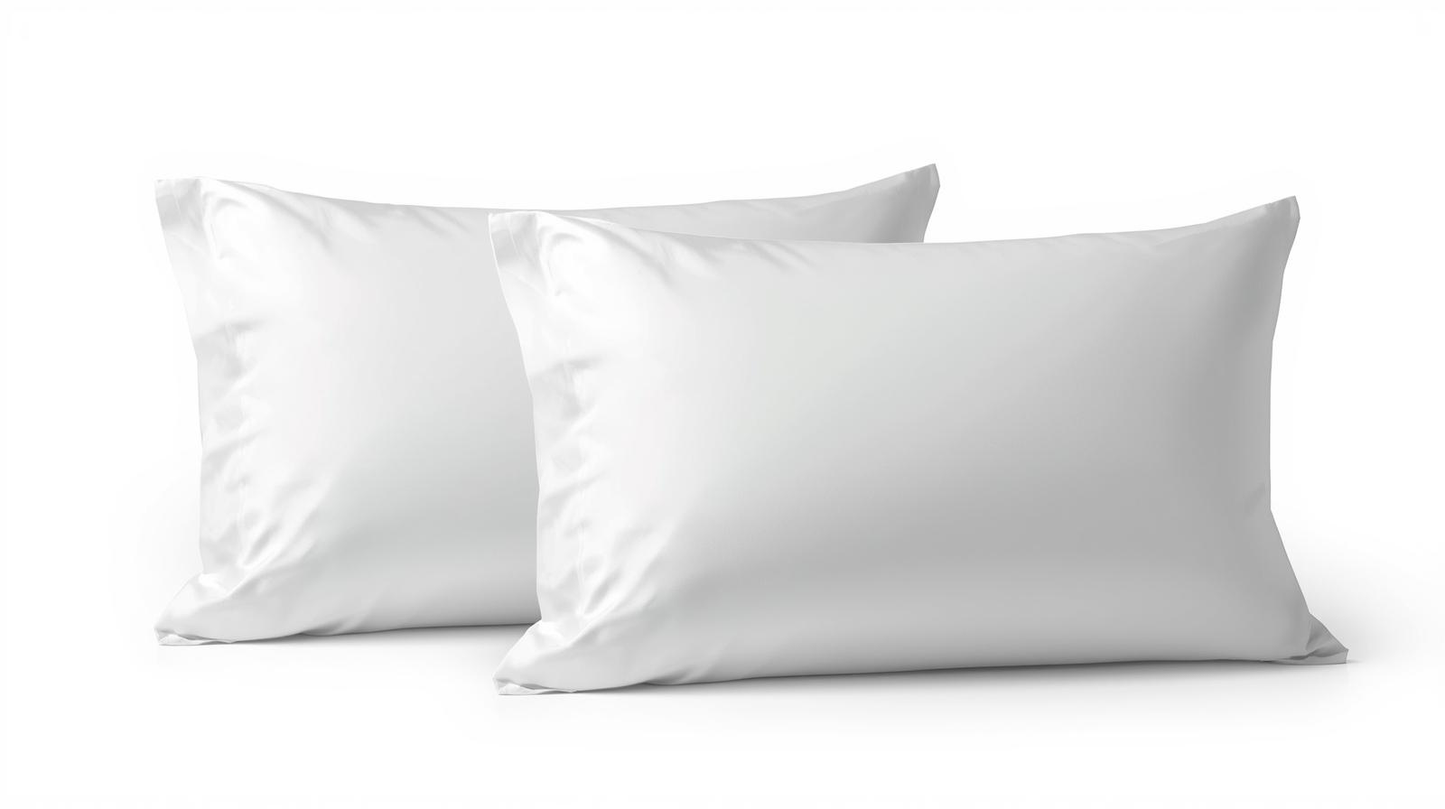 Luxury Satin Pillowcases – 400 TC Egyptian Cotton – White