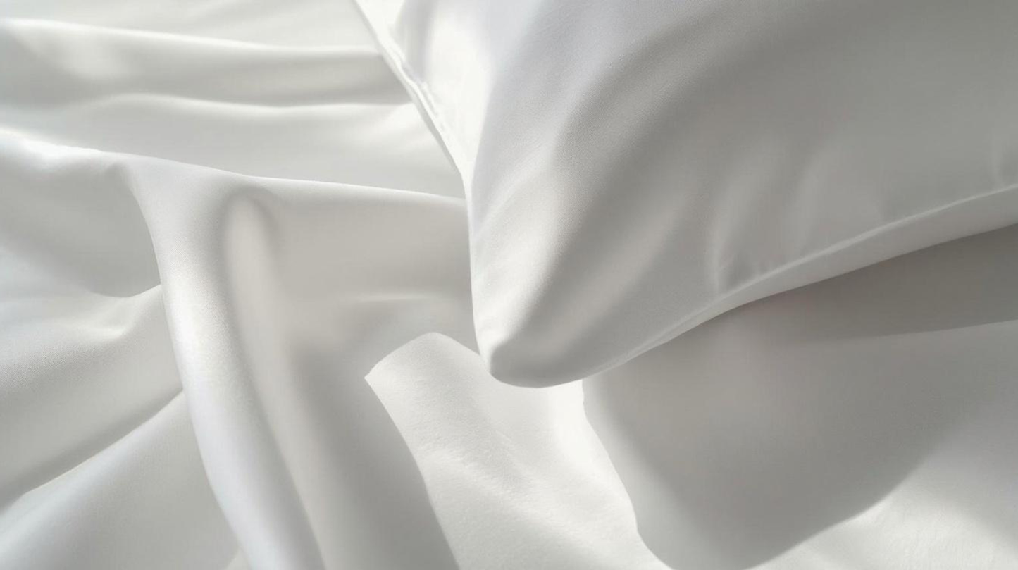 Luxury Satin Pillowcases – 400 TC Egyptian Cotton – White