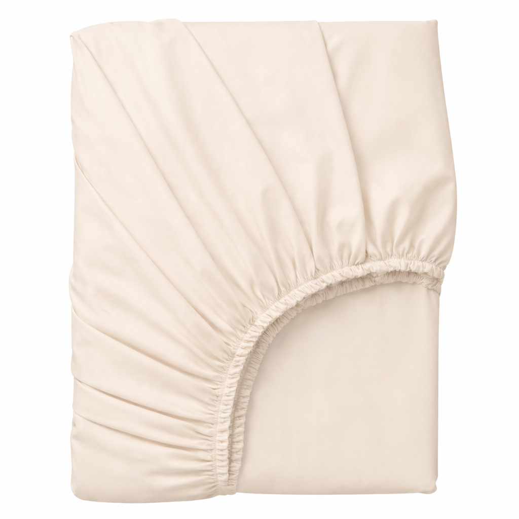 Fitted sheet - Microfiber - Solid - Off-white