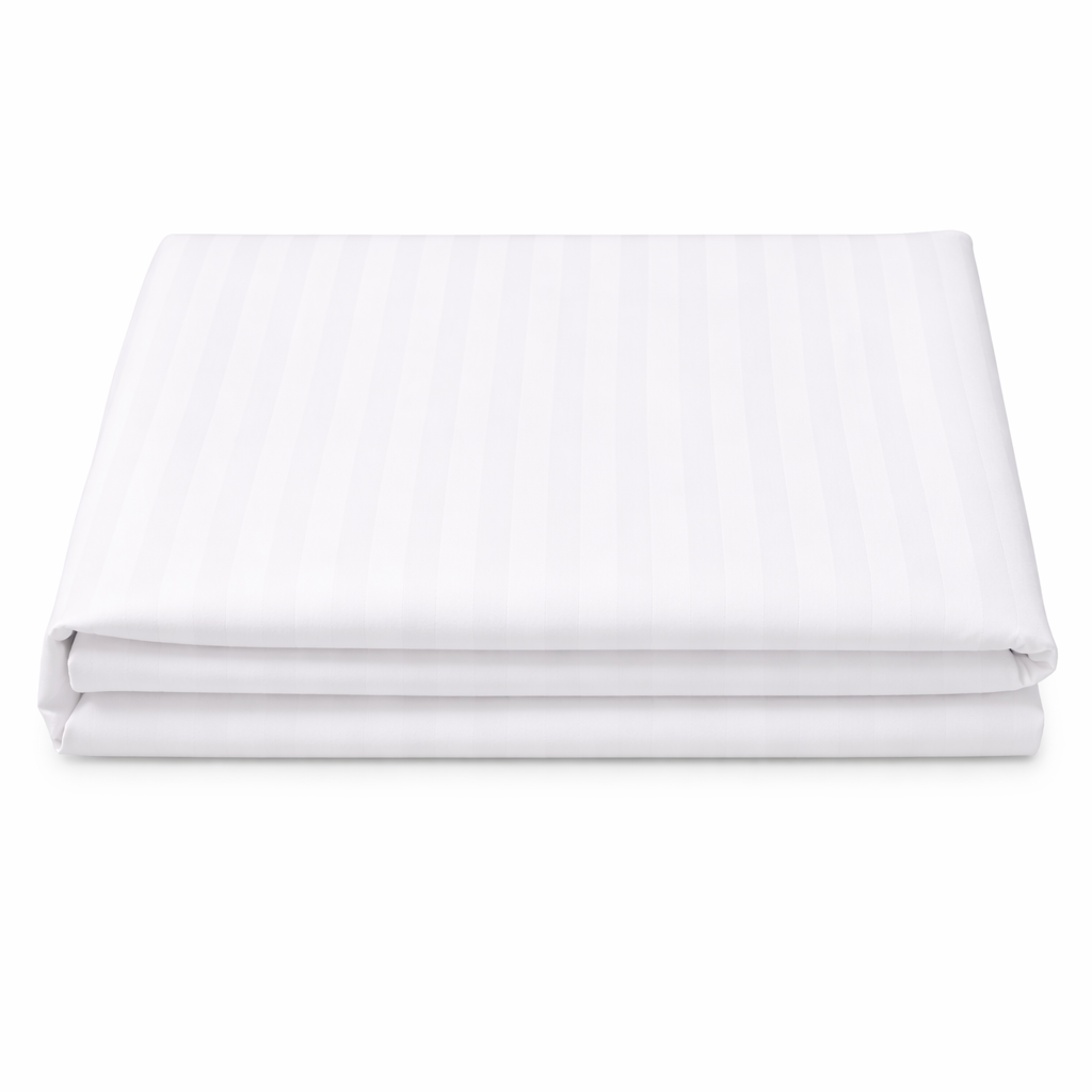 Flat sheet - Microfiber - Stripe - White