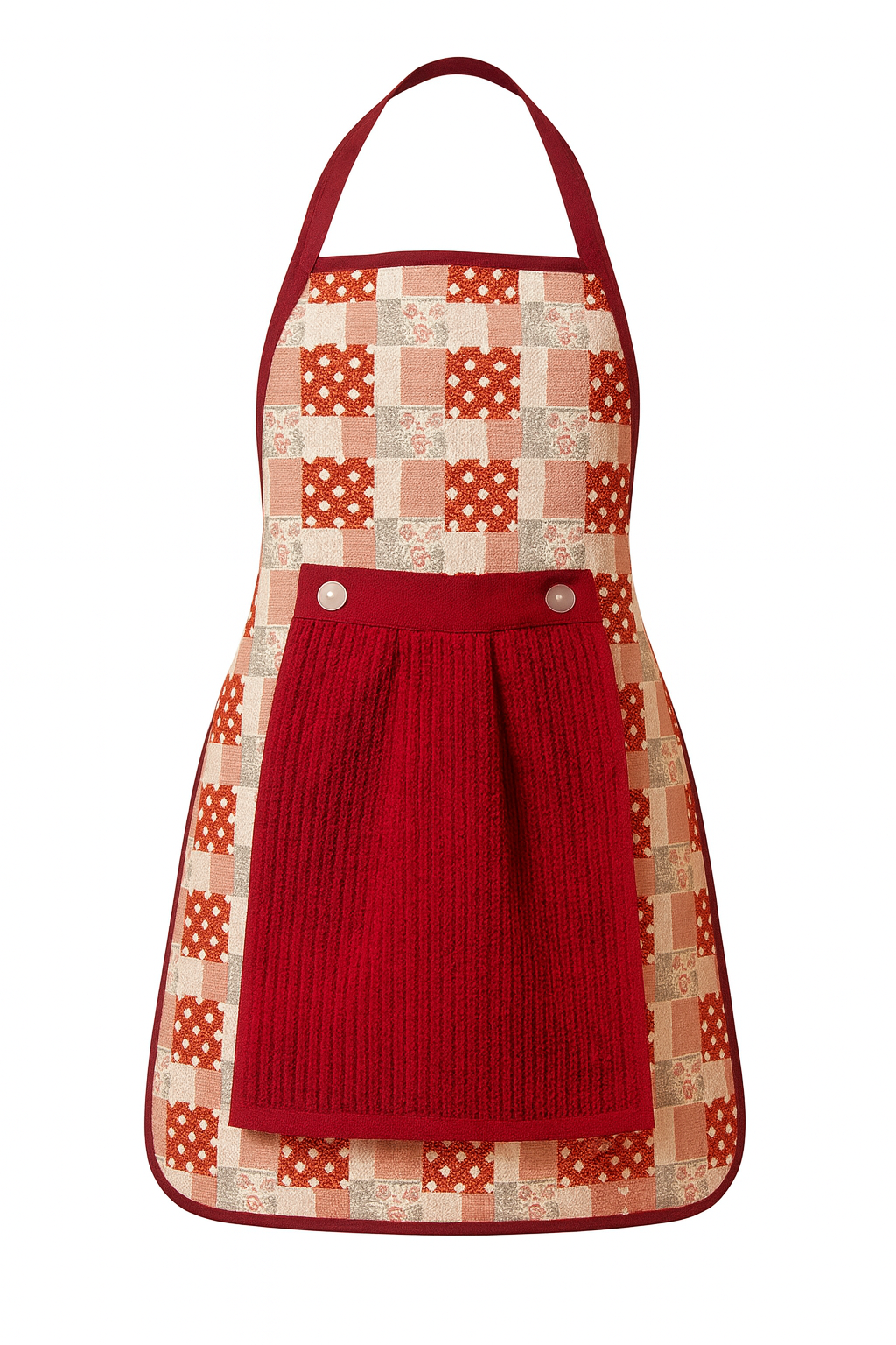 Waterproof Kitchen Apron with Dish Towel, Printed Patterns, Adjustable Straps