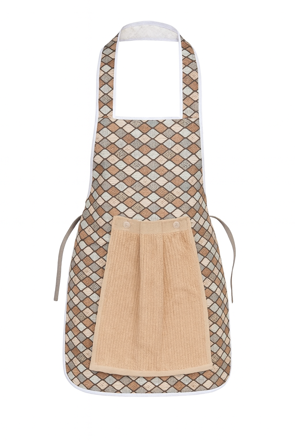 Waterproof Kitchen Apron with Dish Towel, Printed Patterns, Adjustable Straps (5)