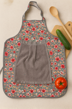 Waterproof Kitchen Apron with Dish Towel, Printed Patterns, Adjustable Straps (4)